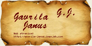 Gavrila Janus vizit kartica